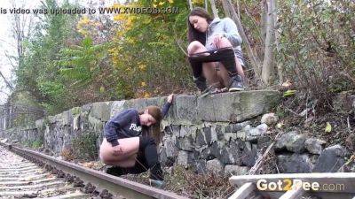 Brunette hottie craves public piss & hunkers down for a wild outdoor pee session - Czech Republic on vidgratis.com