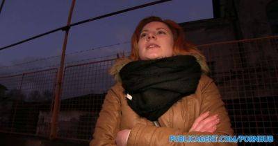 Ginger slut fucks stranger for cash in car in public POV on vidgratis.com