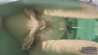 Hot Teen Kapri Smoking Then Underwater Pussy Cam Closeups Of Dildo Play on vidgratis.com