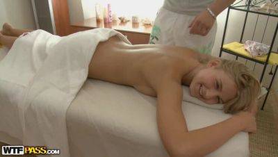 Kathy Marfa & Timur: Steamy Massage Encounter with a Blonde on vidgratis.com