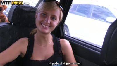 Blonde Teen's Car Threesome: Deepthroat, Facial, and Outdoor Action with Vova and Zoya on vidgratis.com