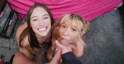 Sweet bitches play together in flawless POV threesome on vidgratis.com