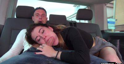 Big cumshot on her face after she tries intense backseat porno - Czech Republic on vidgratis.com