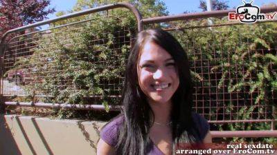 Cute sympatic british skinny brunette teen pick up on street - Britain on vidgratis.com