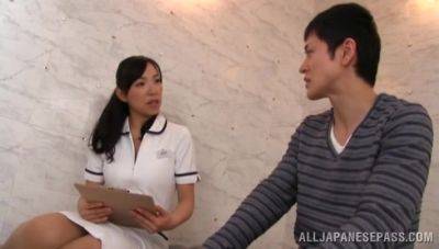 Asian with generous boobs fucked by a horny patient and soaked in sperm - Japan on vidgratis.com