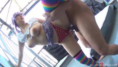Sweet ass blonde with huge tits fucked in real Japanese cosplay - Japan on vidgratis.com