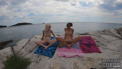 Naked Beach Day On Vacation In Croatia Enjoying Sun On Both Ingrida And Miss Pussycat - Croatia on vidgratis.com