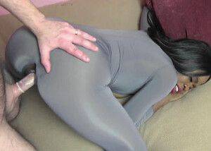 ChickPass - Ebony slut Melody Cummings gets nailed in her sexy catsuit on vidgratis.com