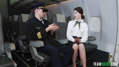 Stewardess gets fucked by the captain in insane positions on vidgratis.com