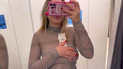 See Through Dresses Try On Haul In The Changing Room 18+ on vidgratis.com