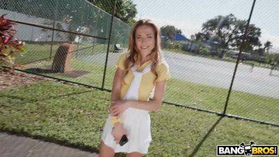 Getting picked-up by a stranger, Alexis James goes full slut after tennis on vidgratis.com