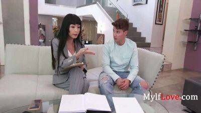 Asian Step-Mom Fixes His Complaints with Sex - MylfLove on vidgratis.com