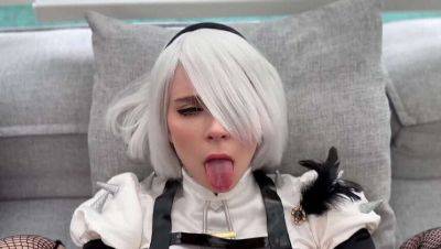 Sweetie Fox as 2B from NieR: Automata Gets Her Tight Pussy Fucked Every Which Way & Cum On Her Face - Amateur Cosplay on vidgratis.com
