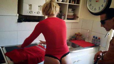 Lustful Mother-In-Law, Karina, Cleans in Lingerie to Tempt Her Step-Son, Fredo on vidgratis.com
