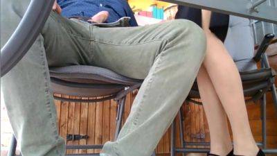 Under The Table. The Cheating Wife Invites The Neighbor For A Drink And Rides Him - Spain on vidgratis.com