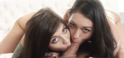 Cheerful Teen Girlfriends Sharing The Hard Cock (1) on vidgratis.com