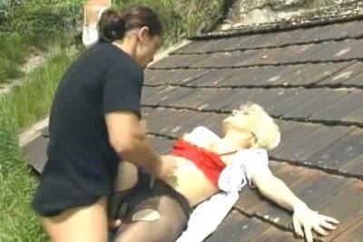 A Stunning German Blonde Gets Banged On The Roof - Germany on vidgratis.com