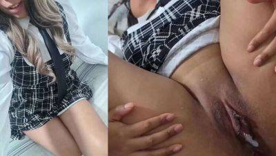 Authentic amateur video! Private school girl Anny Kitty lets Antoine Stark cum inside her tight pussy & films it all on vidgratis.com