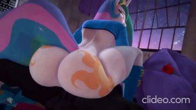 Princess Celestia's Passion for Thick Black Shlong on vidgratis.com