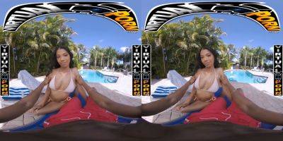 Eden West gets her tight pussy pounded in VR while enjoying a garden of Eden garden experience on vidgratis.com