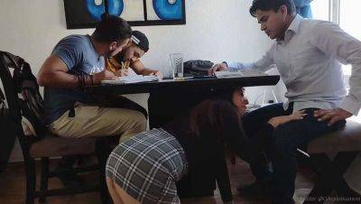 Pupils Exploit Teacher's Arousal for Intense Gangbang (1/2) - Mexico on vidgratis.com