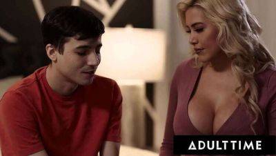 Hot Blonde Stepmom Caitlin Bell Initiates Her Stepson Ricky Spanish in Risqué First-Time Encounter - Spain on vidgratis.com