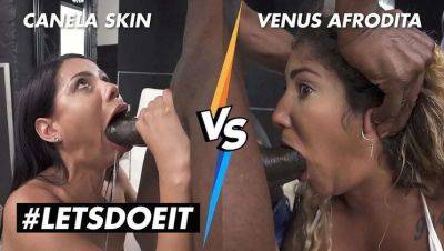 Canela Skin vs Venus Afrodita: Latina Anal Showdown with BBC and Big Tits on vidgratis.com