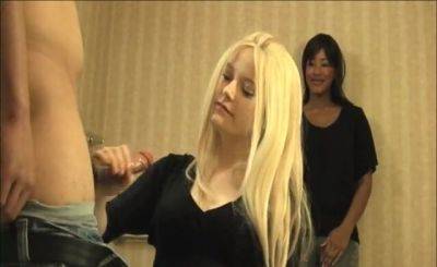 Clothed amateur blonde proves her mom that she knows how to satisfy a man on vidgratis.com